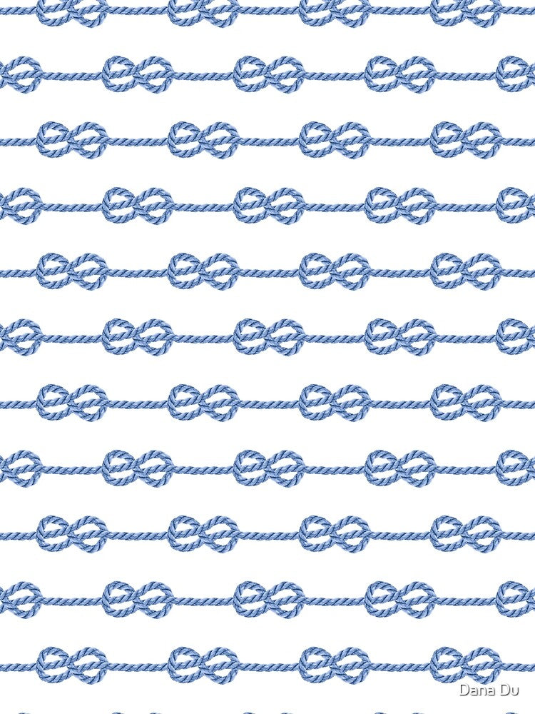 Nautical blue rope knots by Dana Du