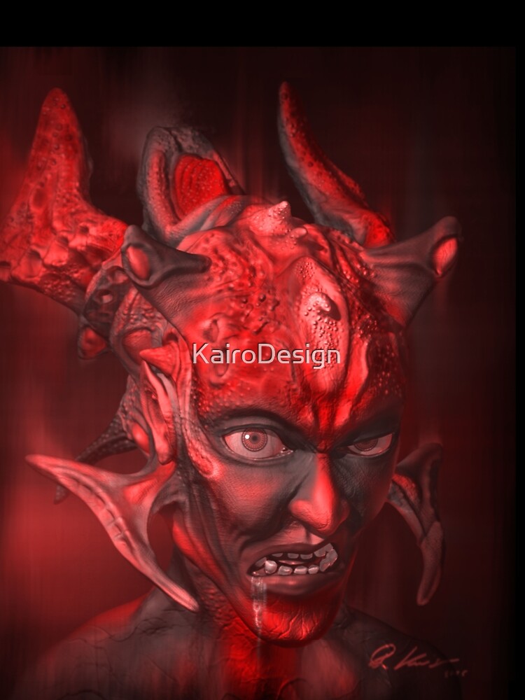 The Evil - Fantasy Alien 3D Illustration - red Version by KairoDesign