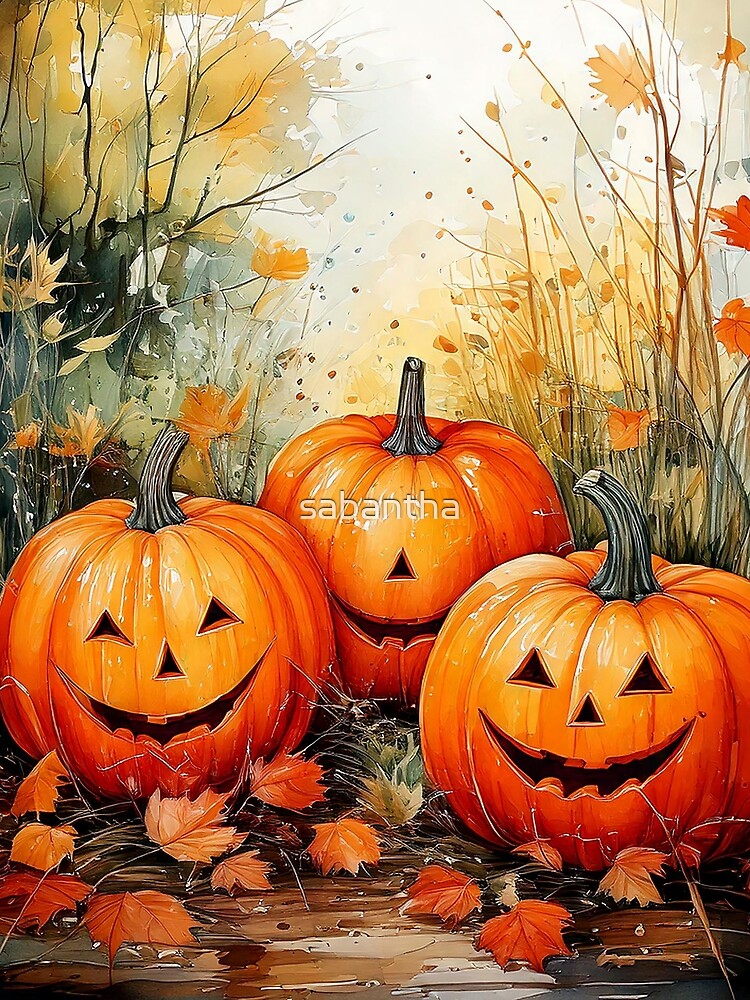 Pumpito - Pumpkin Watercolor (5/16) by sabantha