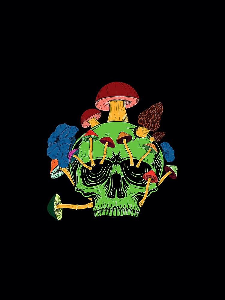 Retro Skull Full Of Mushroom by unassertive19