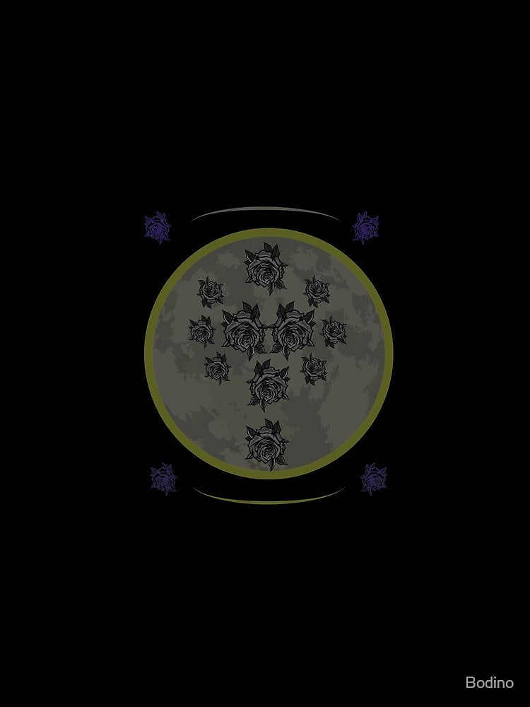 Full Moon With Roses. by Bodino