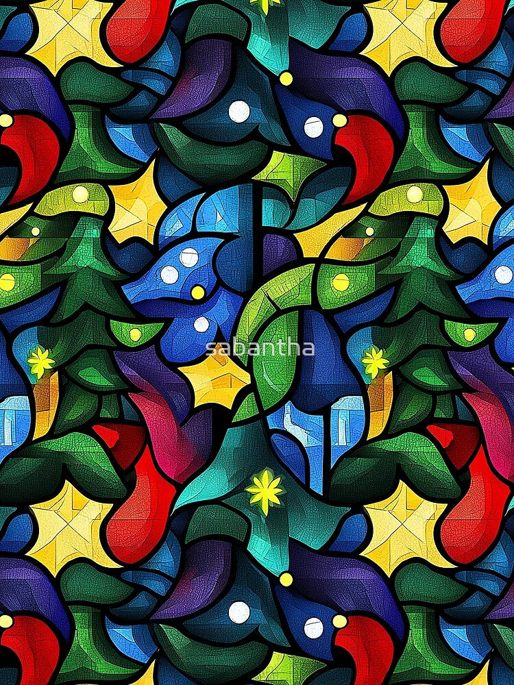 Cerantha - Stained glass Christmas pattern (6/12) by sabantha