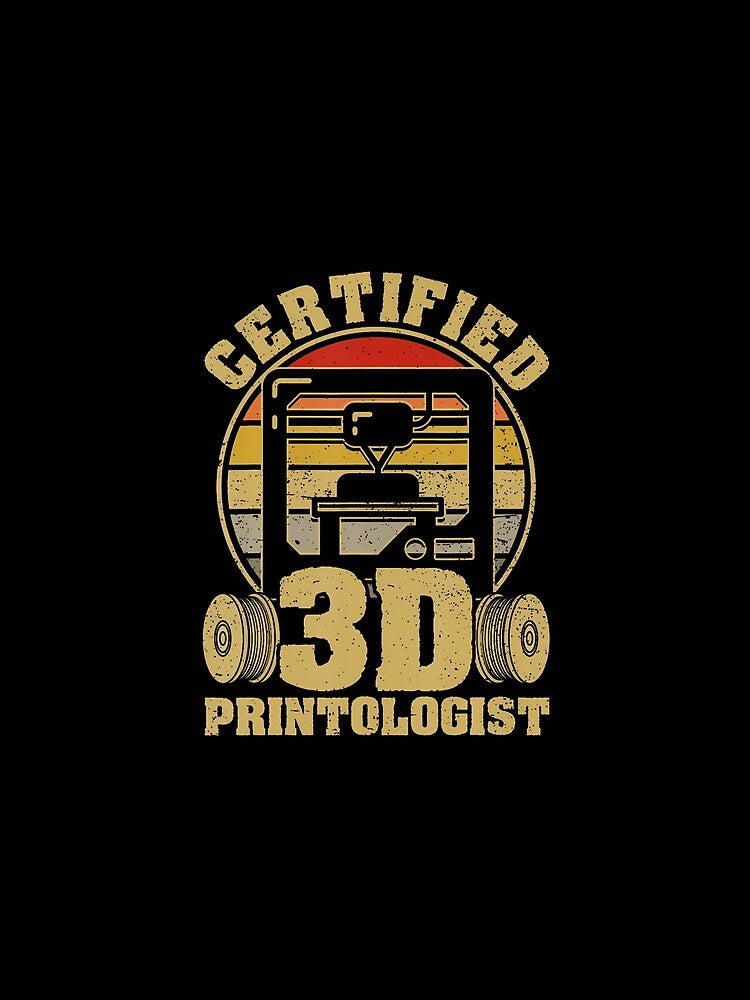 Funny Retro 3D Printer Certified 3D Printologist 3D Printing by AdrianaDoria