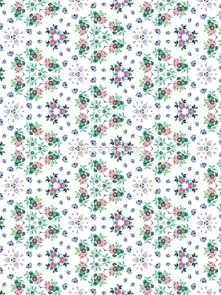 botanical orchids decorative design summer petal seamless colorful repeat pattern by Abrahamjrnd