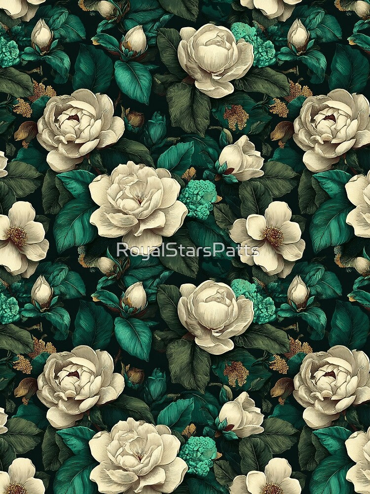 Cute Gardenias Floral  - Flower Bouquet Pattern  - Mother'S Day Gift Ideas by RoyalStarsPatts