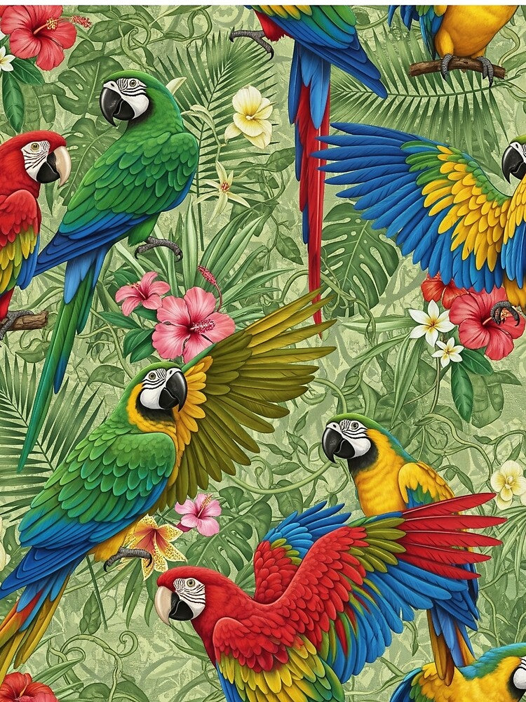Vibrant Parrots by GraphicMondaze