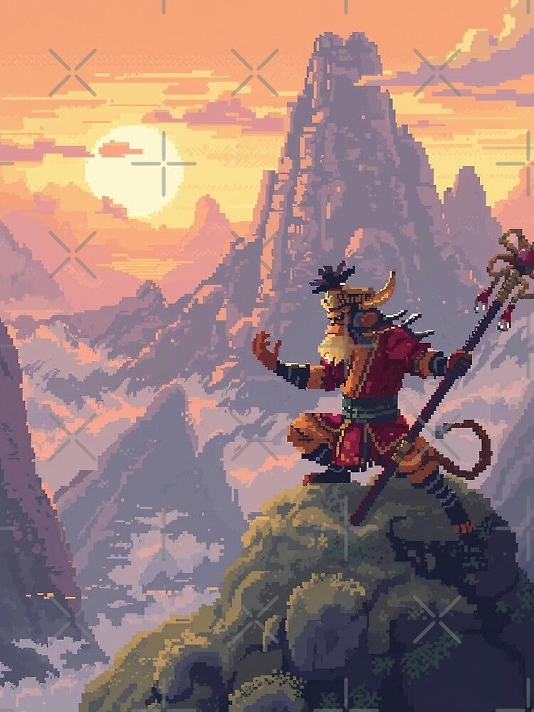 Monkey King Training on the Sacred Mountain by TicoInk