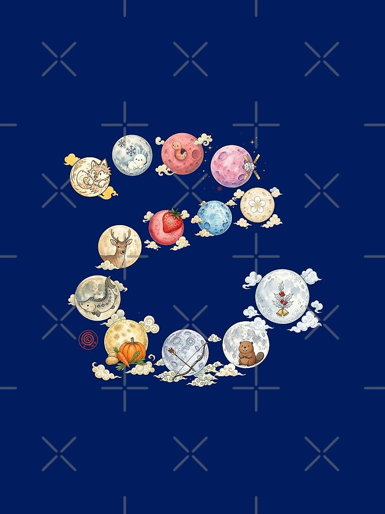 The Moons of the Year – An Illustrated Journey Through the Lunar Cycle by DianaAlunaImage