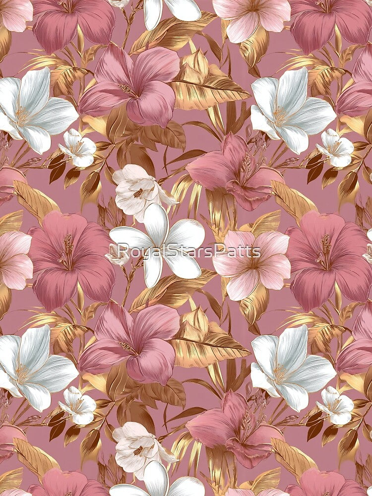 Petaled Tropical Flower Print  - Flower Bouquet Pattern  - Christmas Gift Ideas by RoyalStarsPatts