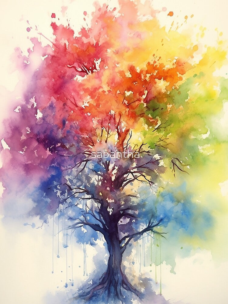 Travana - Tree in watercolor (1/4) by sabantha