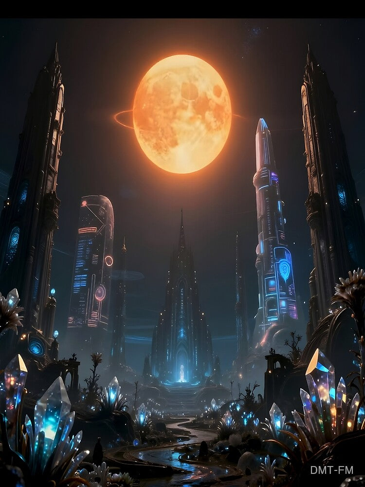 Alien City with Full Moon by DMT-FM