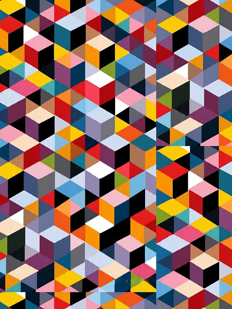 Geometric Cubes pattern by Kilgarproducts