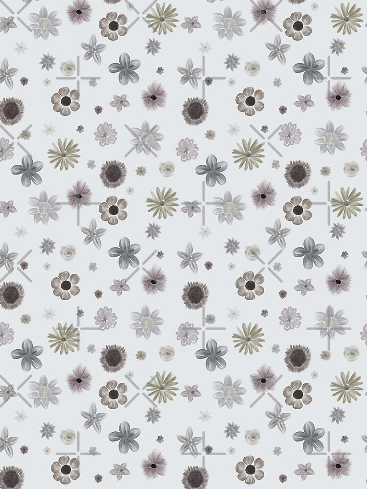Soft Goth Floral Pattern by BLAAAAASK
