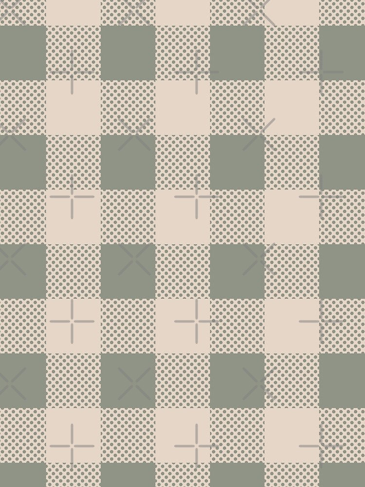 Green & Beige Plaid Seamless Pattern by fotollissimo