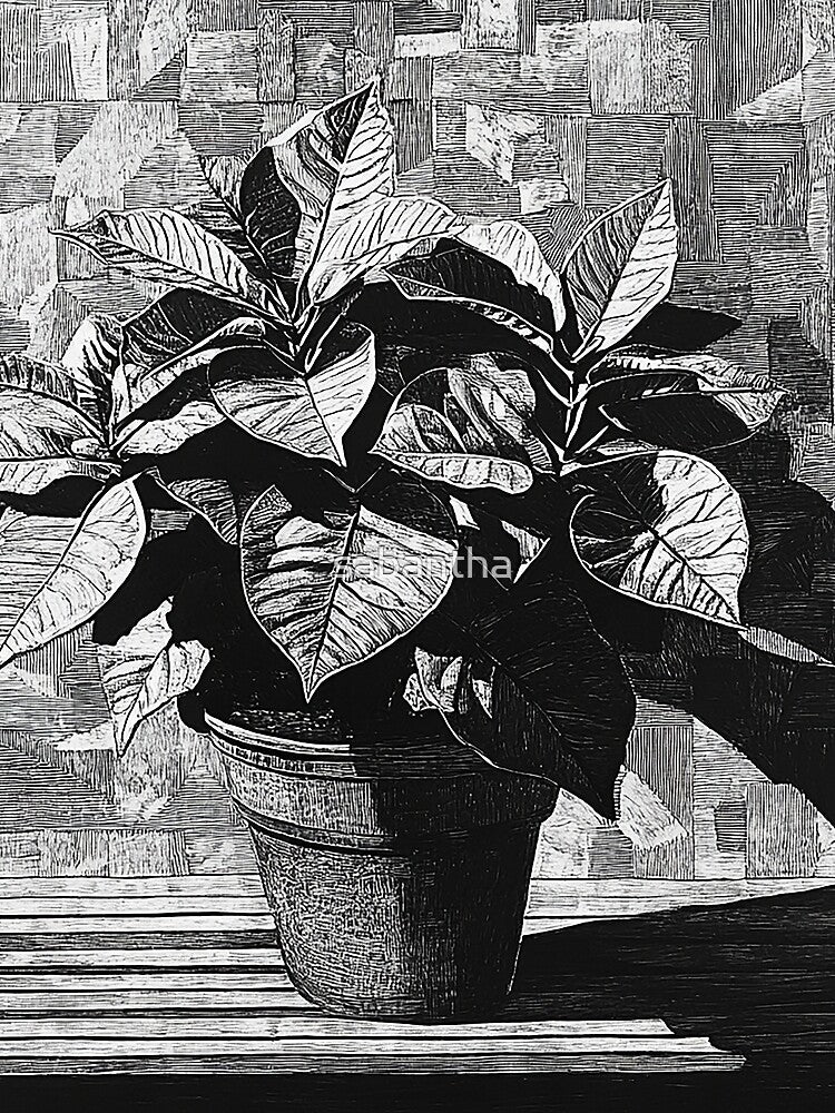 Poinsira - Abstract poinsettia (1/8) by sabantha