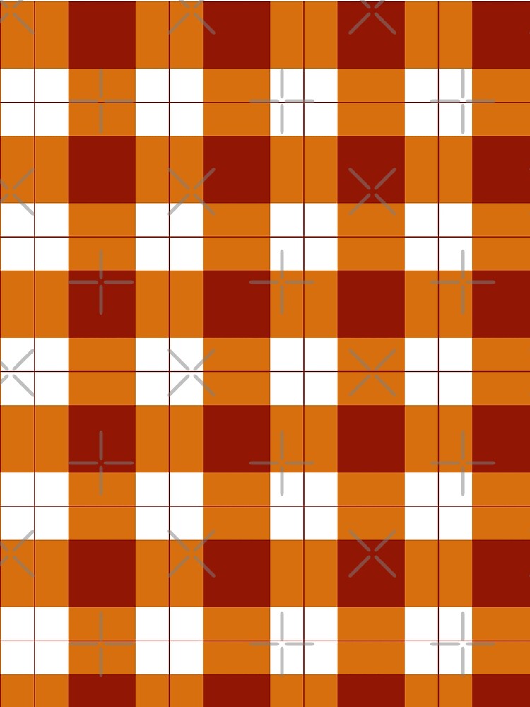 Buffalo Check Red Orange Plaid Autumn Lumberjack Pattern by ZiesMerch
