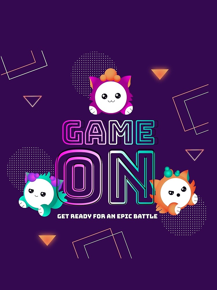 Game Night – Cute Gamer Characters Neon Style by alex-oliveira