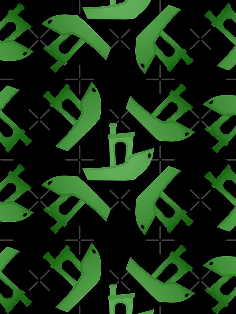 3D Printing Benchy Professional Boat Builder - Green Burst by BRU Design