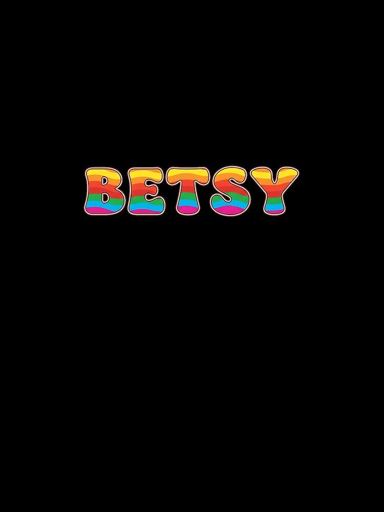 ❤️ Betsy Personalized Name Wavy Retro Shirt, Coffee Mug, Sticker Gift by HelixPedia