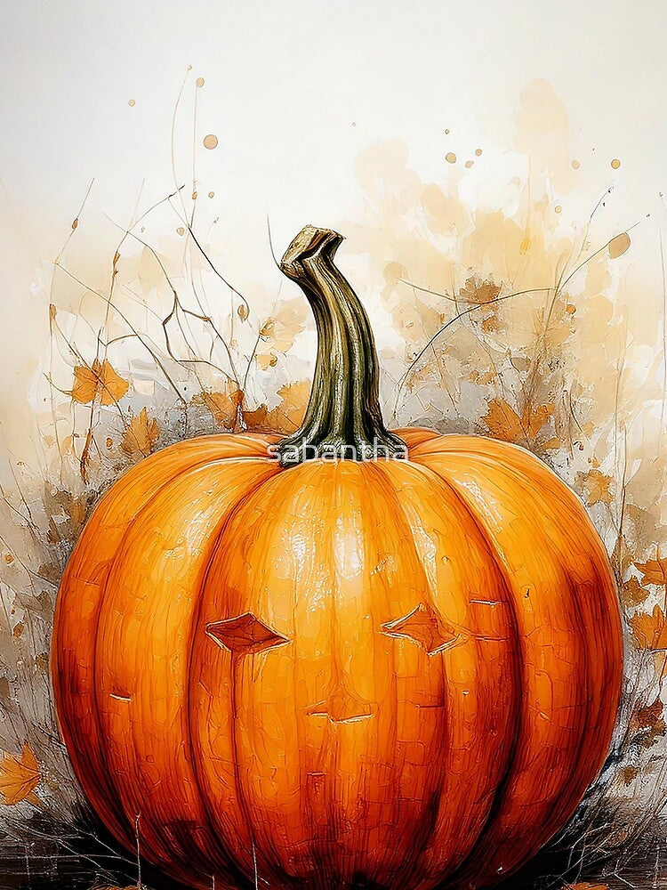 Pumpito - Pumpkin Watercolor (1/16) by sabantha