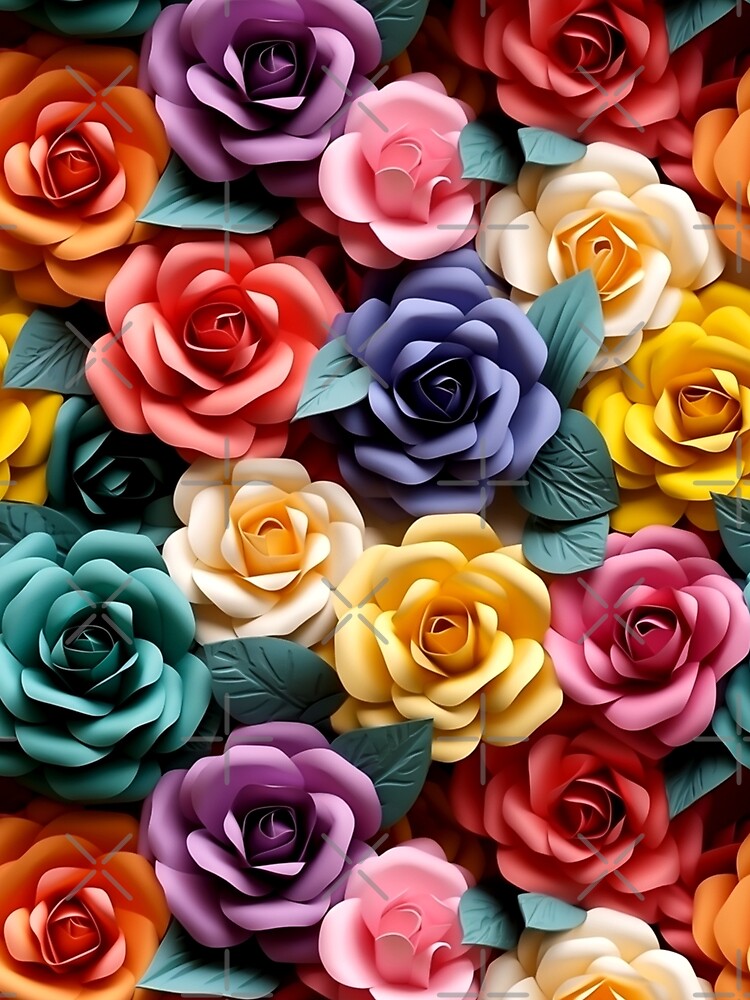Pretty 3D Flower Pattern Design by mondmakes