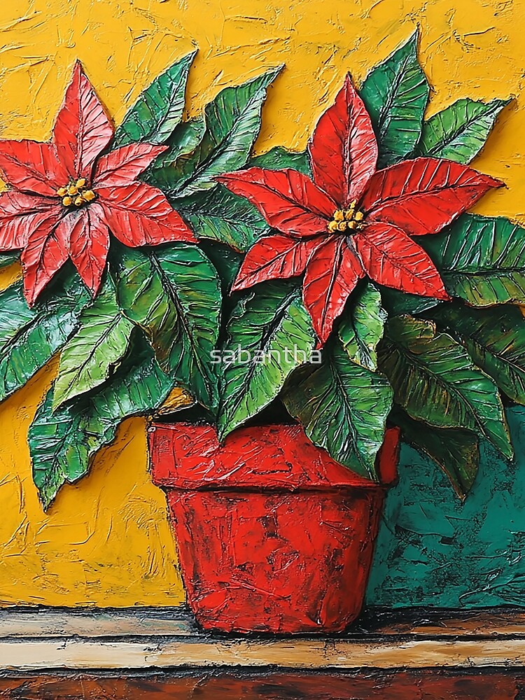 Poinsira - Abstract poinsettia (4/8) by sabantha