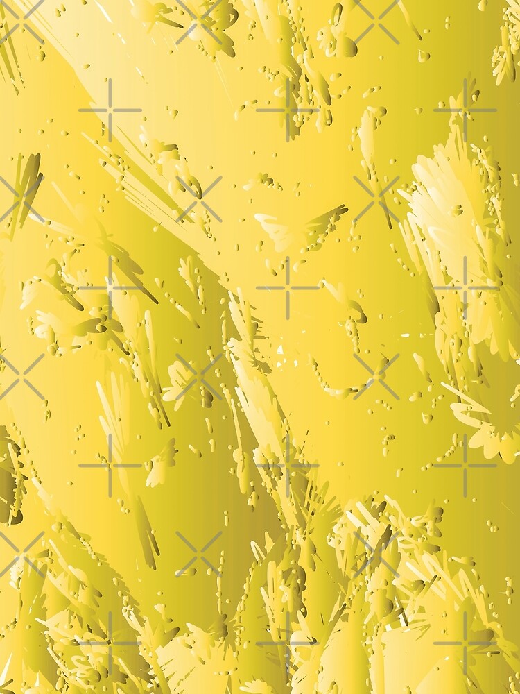 Crazy All Over Yellow Abstract Design by aventi24