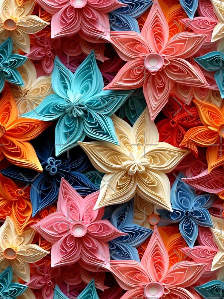 Cute Paper Art Stars Pattern by mondmakes