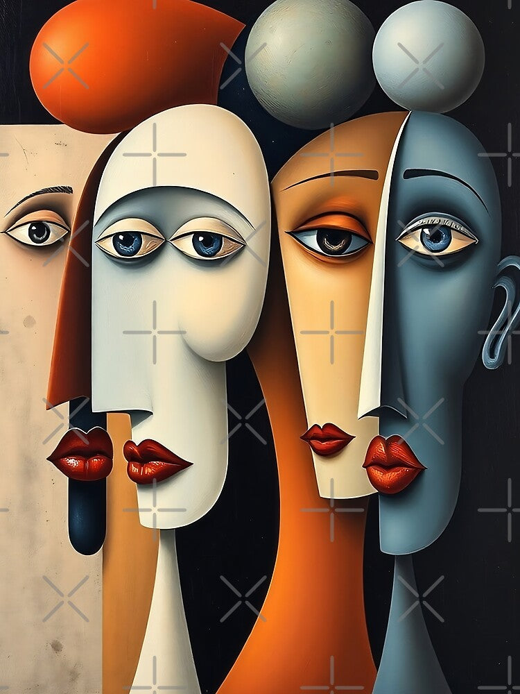 Abstract women heads - Illustration by AD-Digital-Art