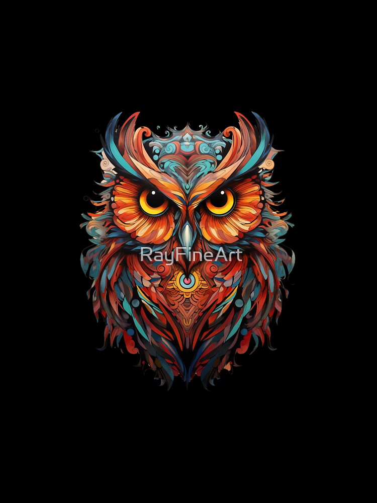 Stylish Owl Art by RayFineArt