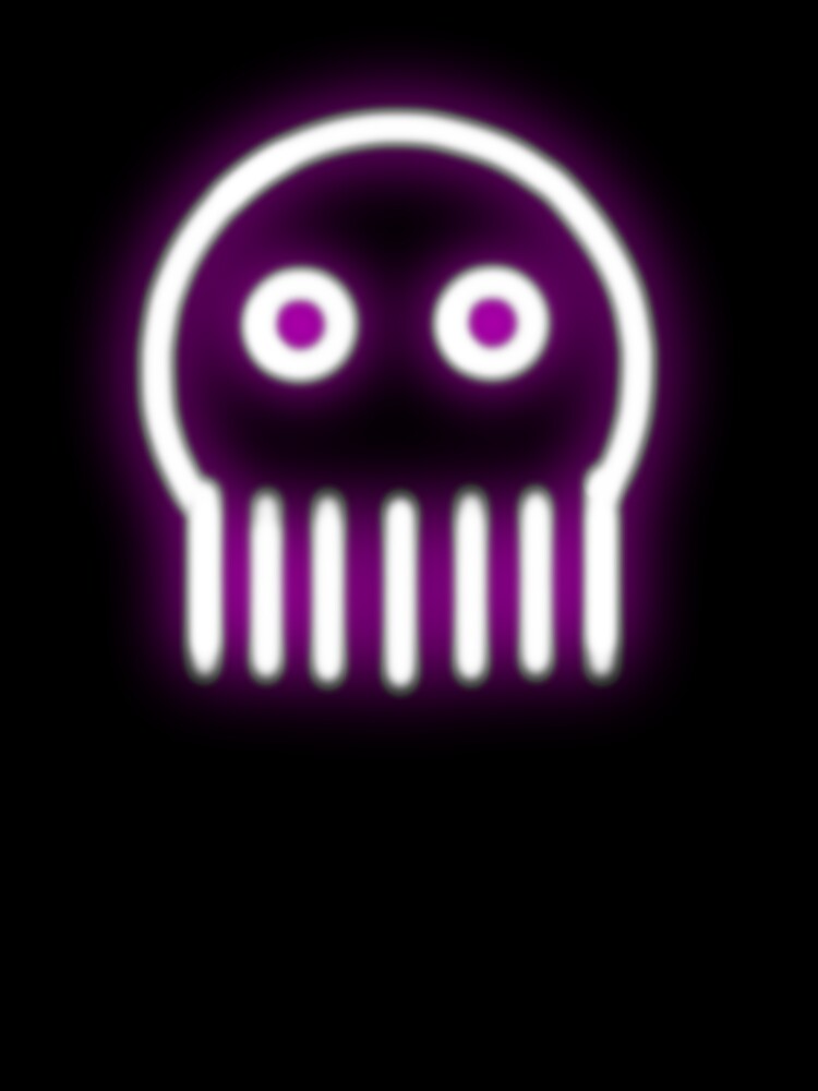 Cute skull Jellyfish in neon pink by M-Lorentsson