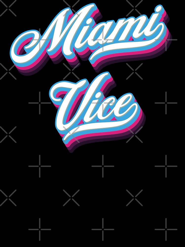 Miami Vice - 80s Retro Vintage Typography by Whimsical  Thinker