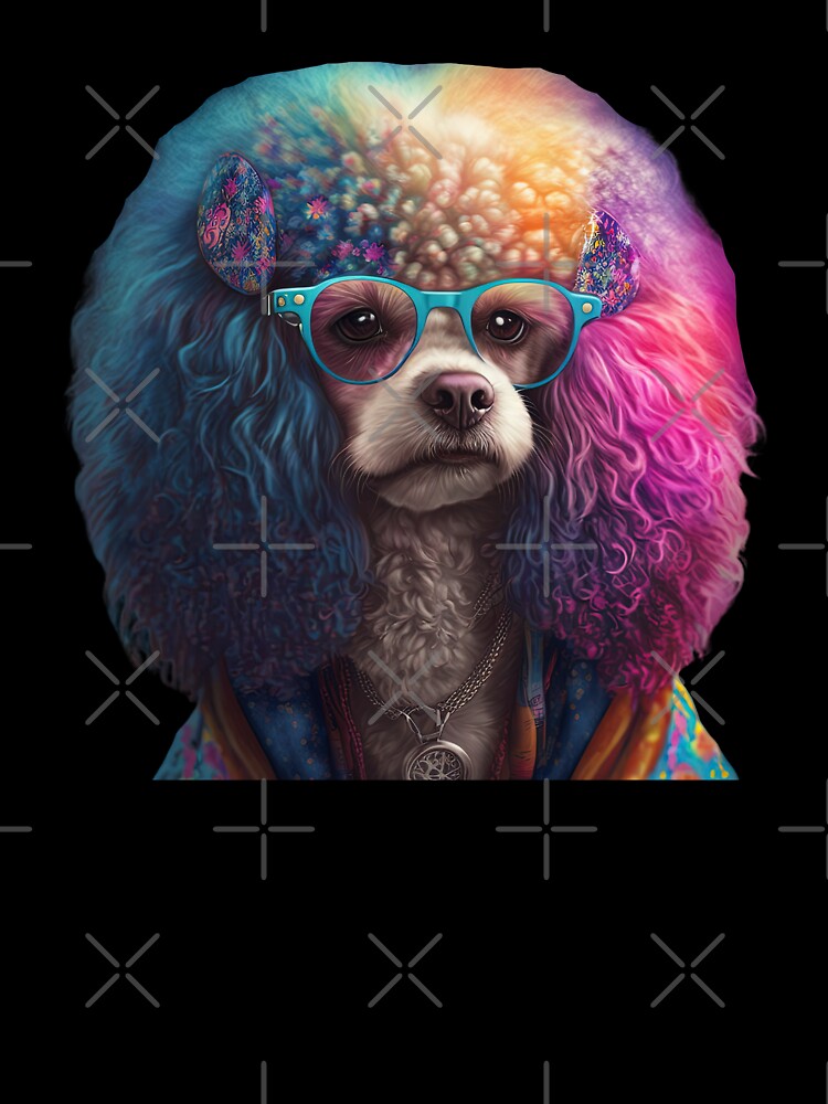 Cool hippie poodle by AnimalArtPhotos