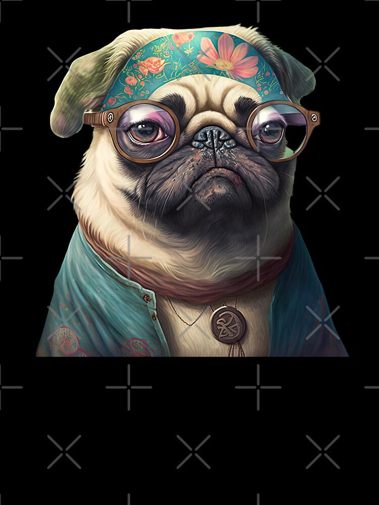 Hippy pug by AnimalArtPhotos
