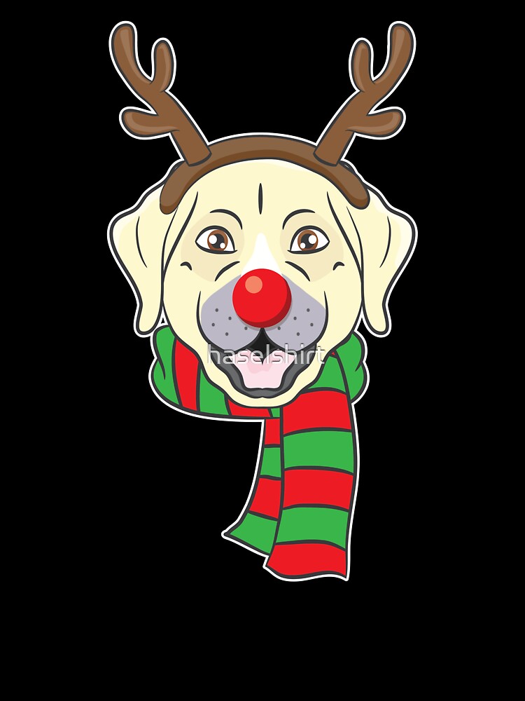 Funny Christmas Dog Xmas Reindeer Labrador Holiday Gift by haselshirt