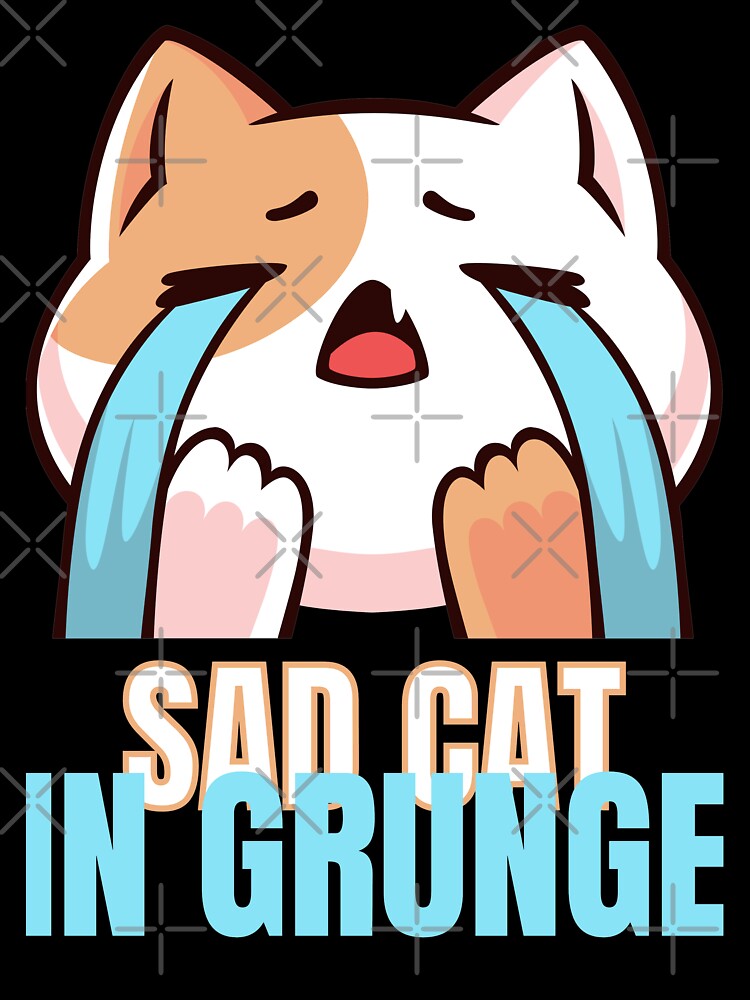 Sad Cat in Grunge by GeminiDaydreamer