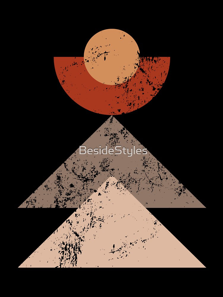 Geometric Boho Art Prints in Earthy Tones by BesideStyles