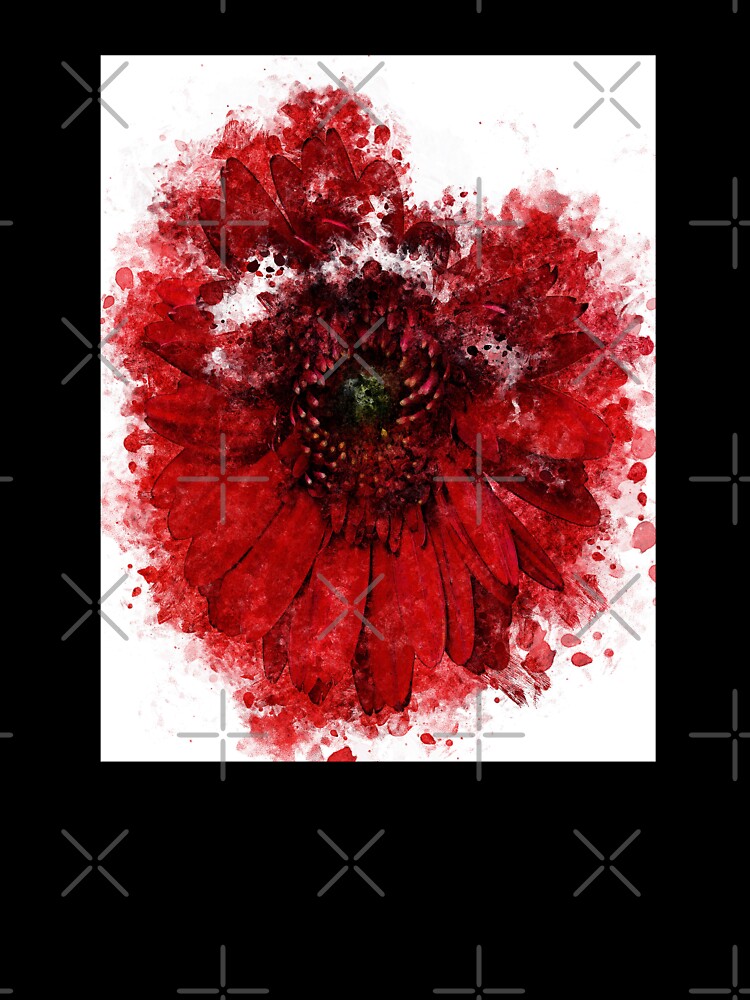 Red Gerbera Abstract color by artdragongift 15