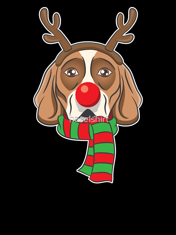 Funny Christmas Dog Xmas Reindeer Beagle Holiday Gift Tee by haselshirt