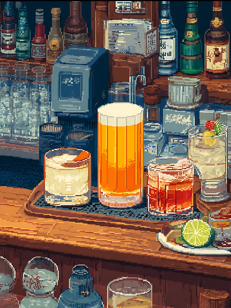 Minimal Pixel Art Drink by bapupa