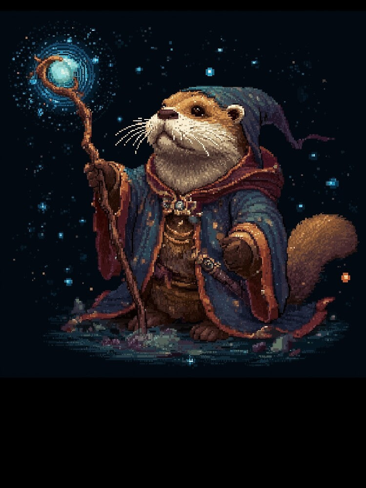 Otter Wizard Pixel Art by Kaos-Bit