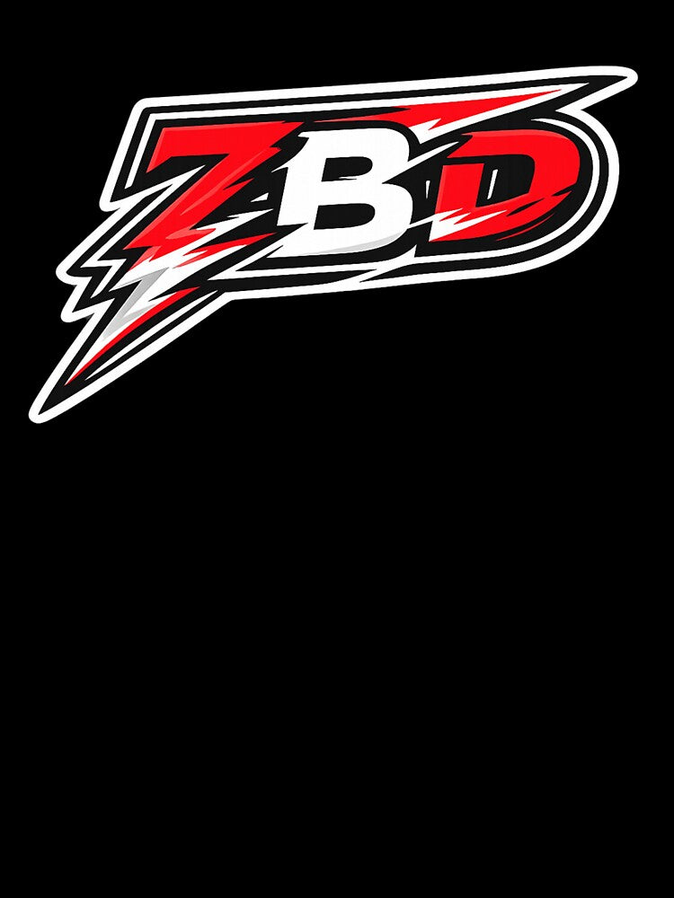 ZBD Lightning Logo Bold Streetwear Brand Red White Typography Design by ZEBBEDE - Minimal Streetwear