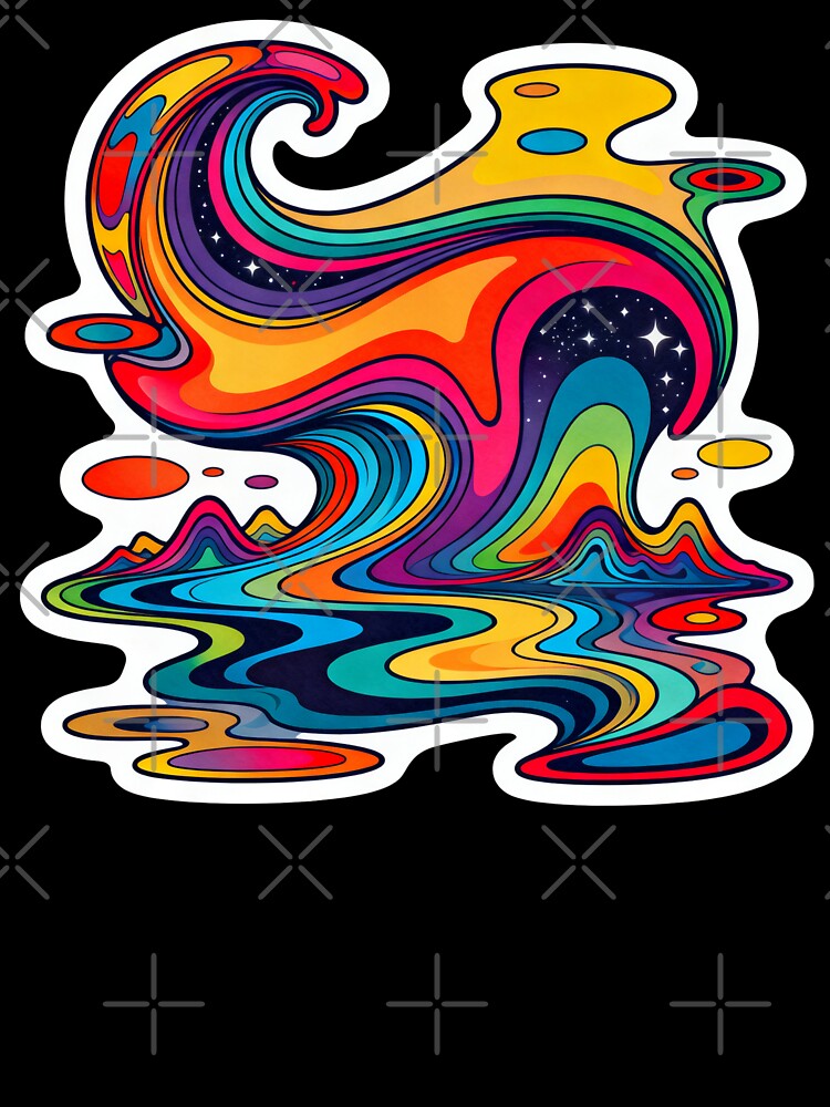 Abstract Pop Flow – Colorful Street Art Urban Illustration by PLUSHIWORLDtm