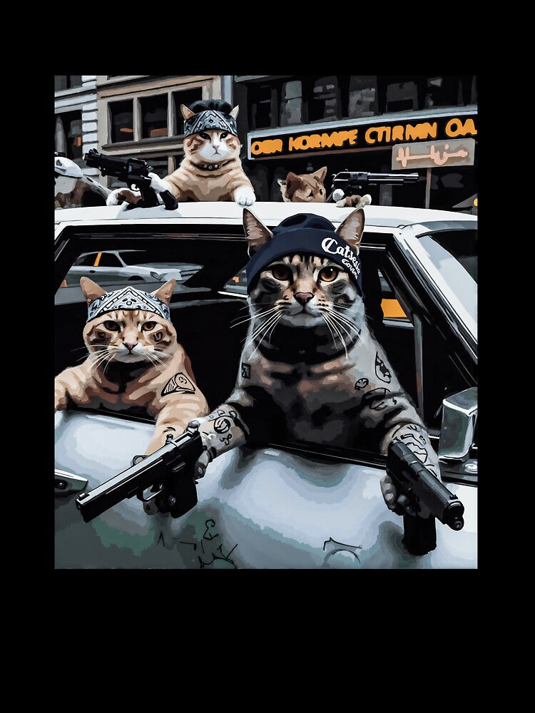 Funny Cat Gang, Funny Cat Meme by DistrictHype