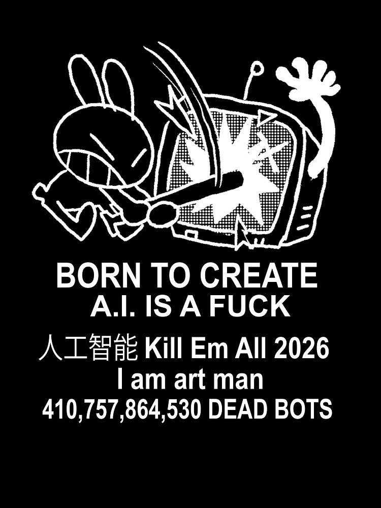 Born to Create - Anti AI Art | I Am Art Man | No AI - Dark by robcham