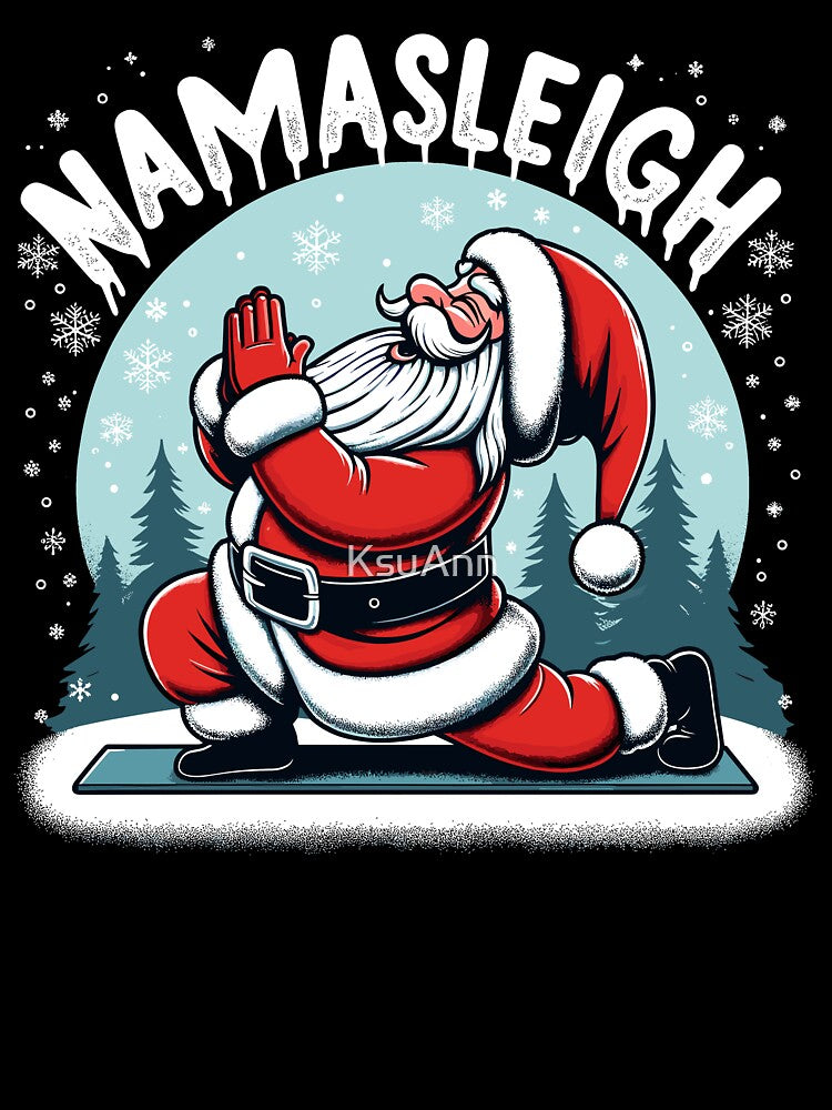 Namasleigh Funny Yoga Gift Men Women Ugly Christmas Yoga by KsuAnn
