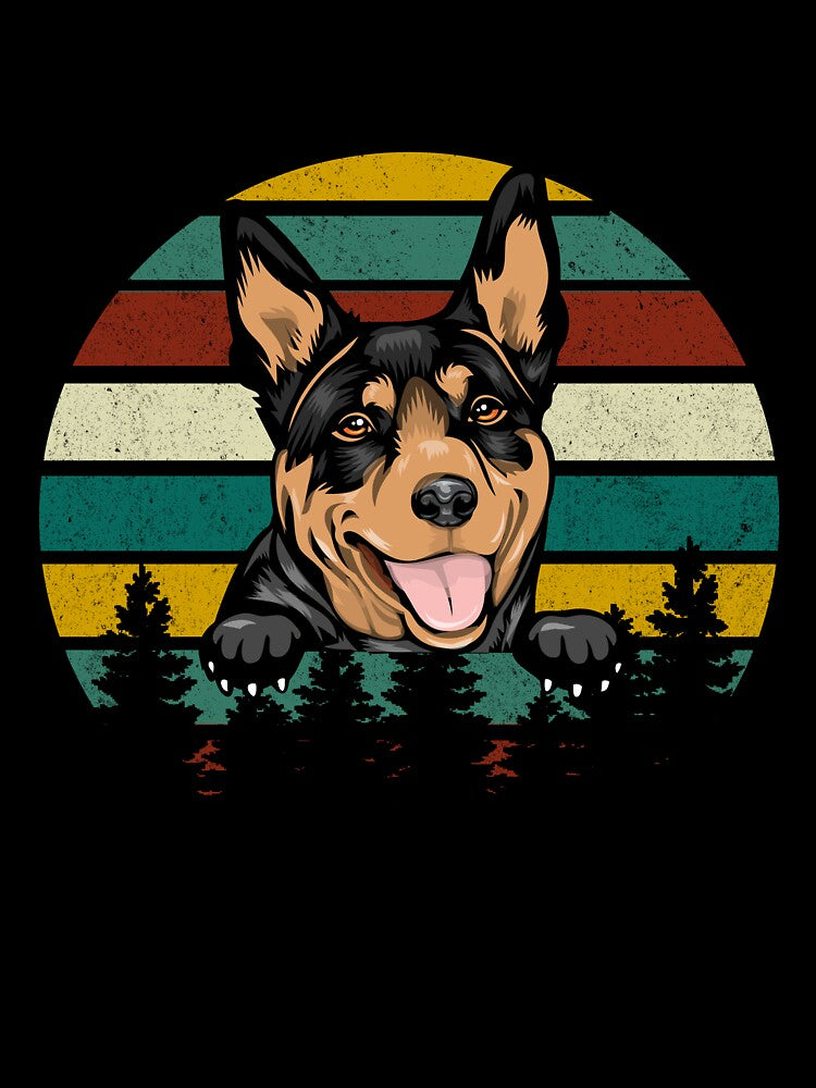 Australian Kelpie Dog Retro Vintage by JonathanBoff