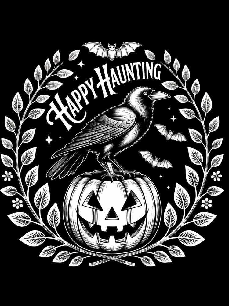 Whispering Crow & Jack O Lantern Shirt – Vintage Gothic Halloween Tee | Oversized Boho Cottagecore Crewneck for Spooky Season by ChillArtNo1