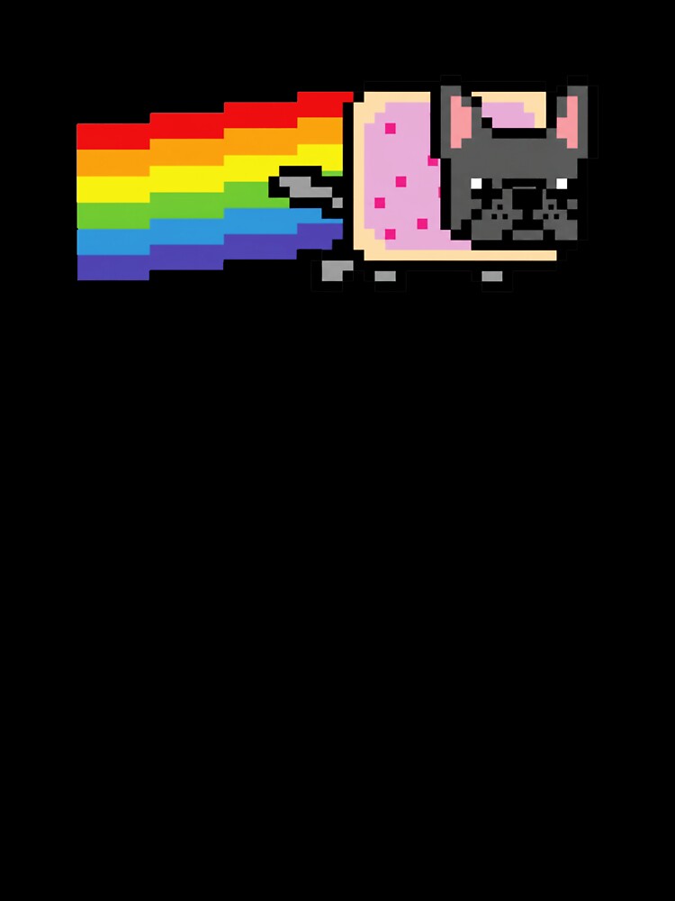 Pixel Rainbow Dog Flying Pixel Art Retro 8 Bit Style by JEFDodsonArt