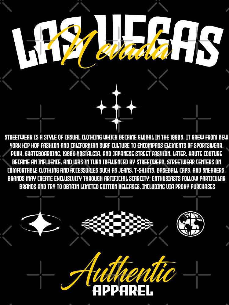 Las Vegas Nevada Streetwear by NF Designs Studio DTF